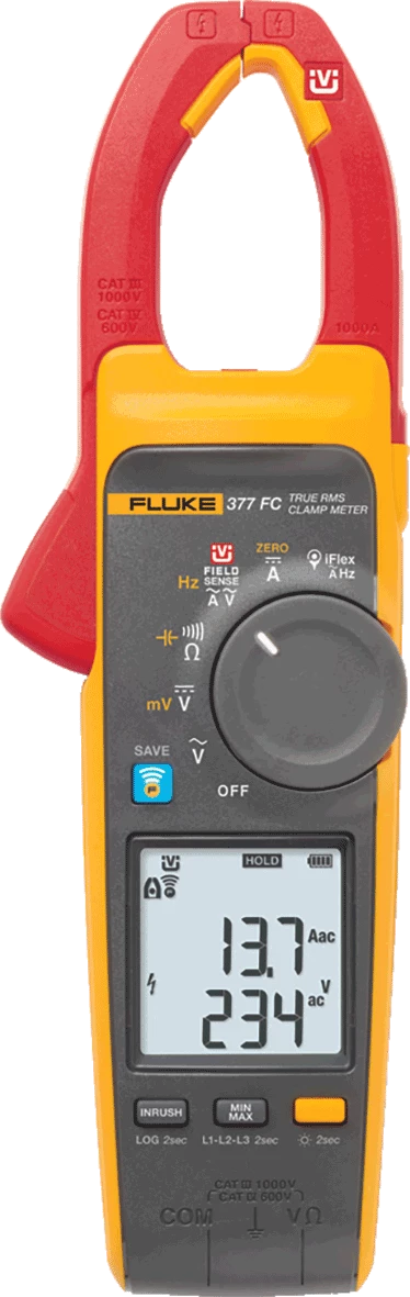 Fluke 377 FC True-rms Non-Contact Voltage AC/DC Clamp Meter with iFlex