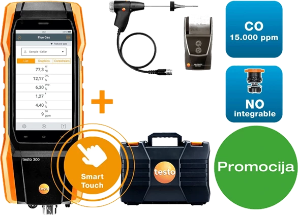 testo 300 Longlife kit 2 with printer